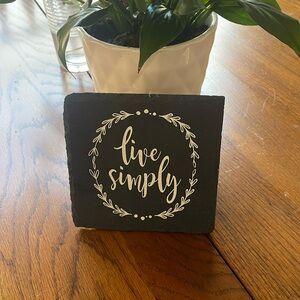 Slate sign, new with stand